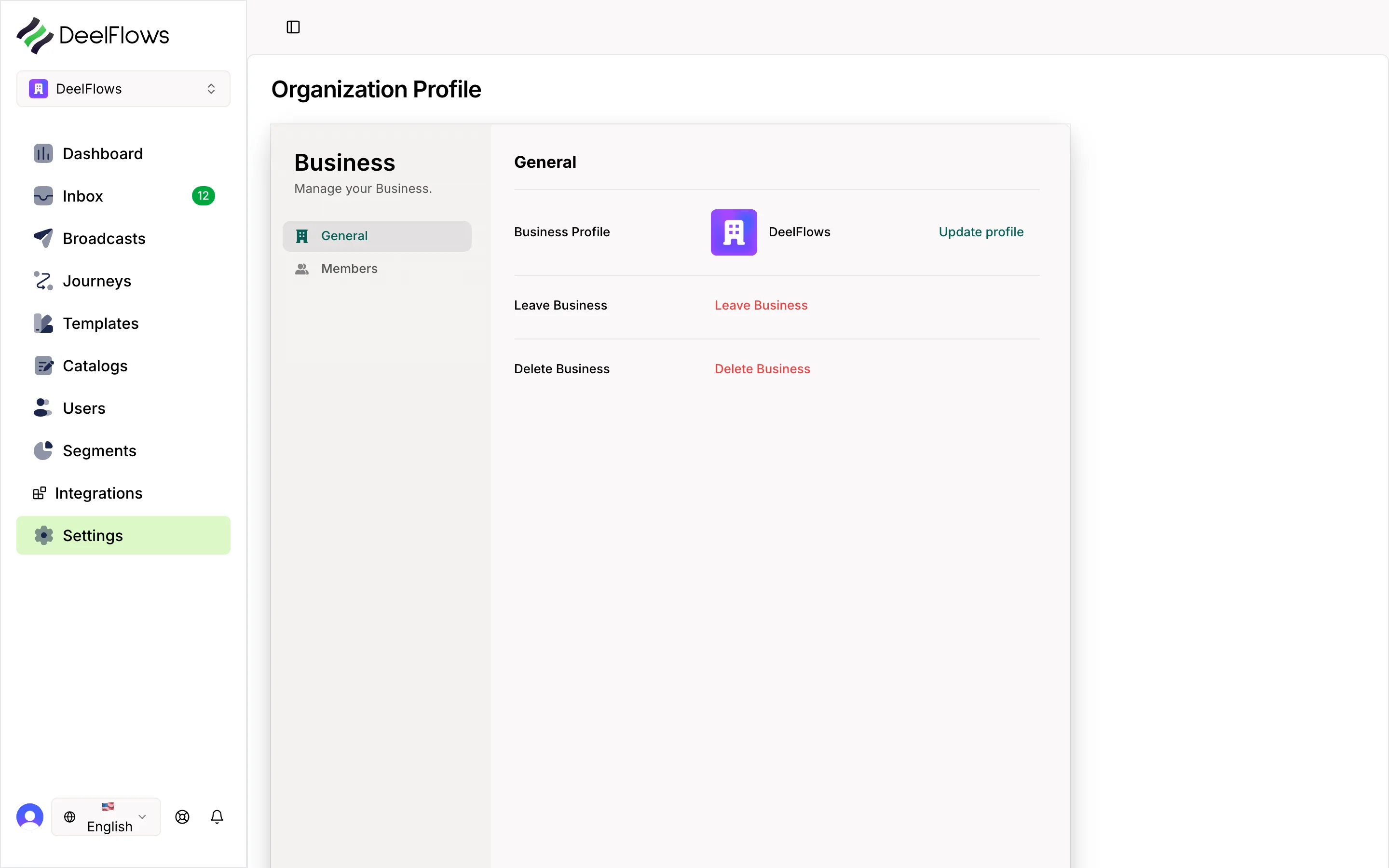 Organization members screen for inviting a teammate and setting their role.